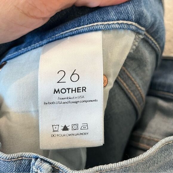 MOTHER The Mid Rise Dazzler Ankle Fray Jeans in Jackpot size 26 - Picture 8 of 16